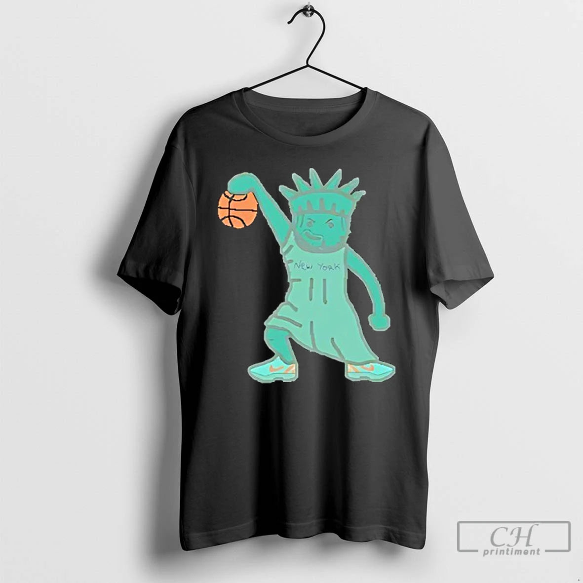 Classic Statue Of Liberty Of Jalen Brunson Caricature T-Shirts, Hoodie, Sweatshirt | PodTeesHub.com