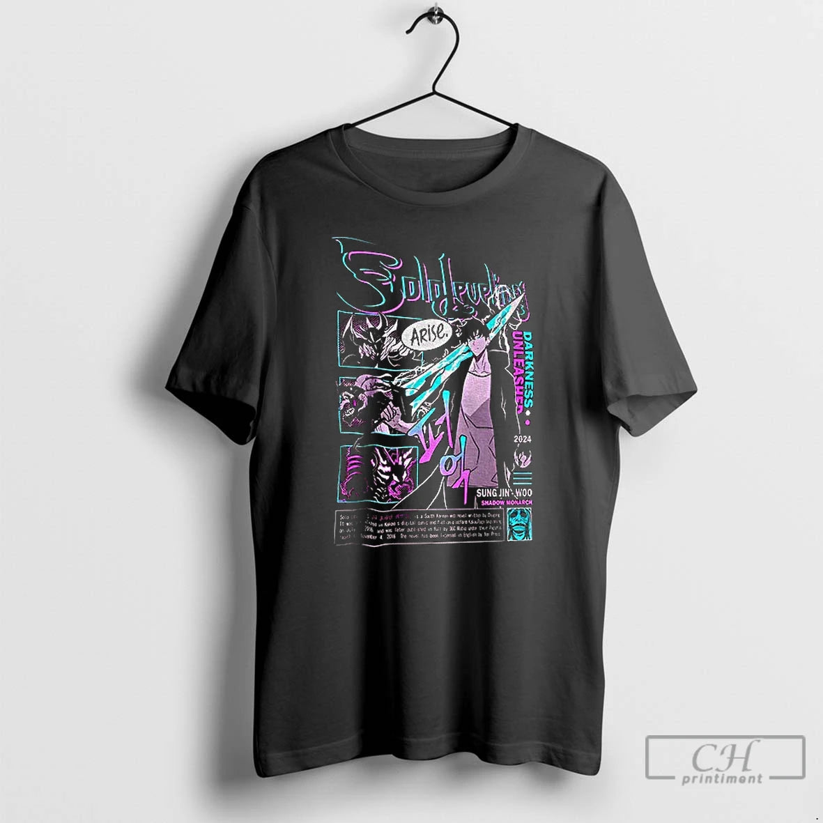 Classic Sung Jin Woo Arise Anime Darkness Unleashed T-Shirts, Hoodie, Sweatshirt | PodTeesHub.com
