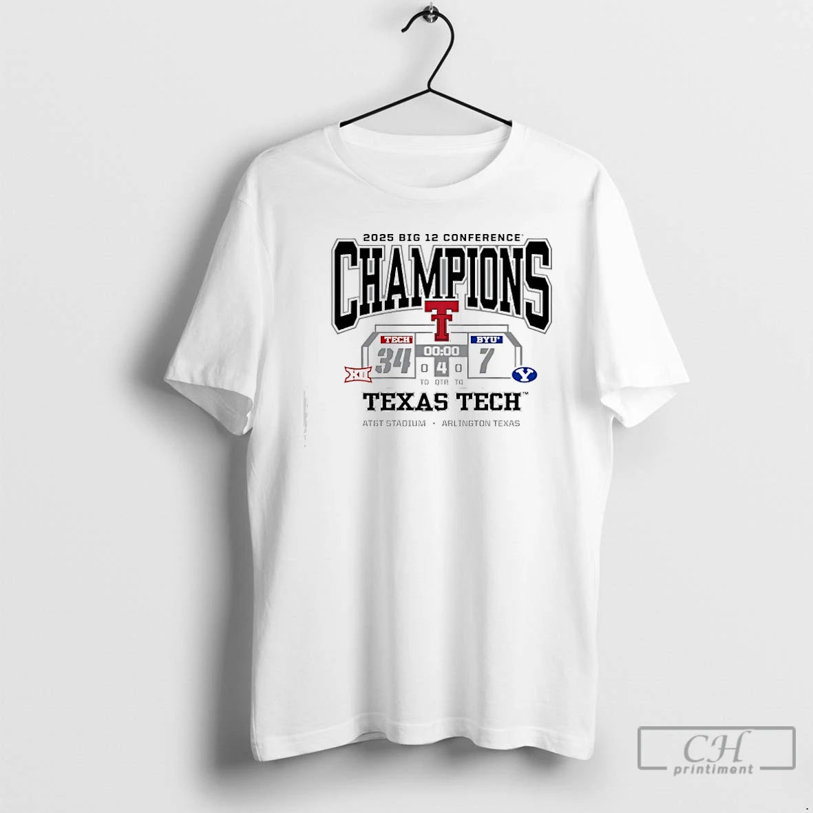 Classic Texas Tech Red Raiders Beat Byu Cougars Big 12 Conference Champions 2025 T Shirts Hoodie, Sweatshirt | PodTeesHub.com
