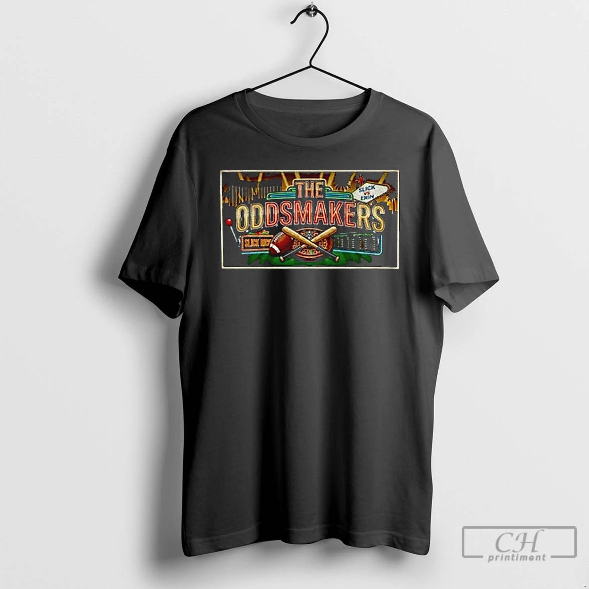 Classic The Oddsmakers Slick Vs Erin Football Logo T-Shirts, Hoodie, Sweatshirt | PodTeesHub.com