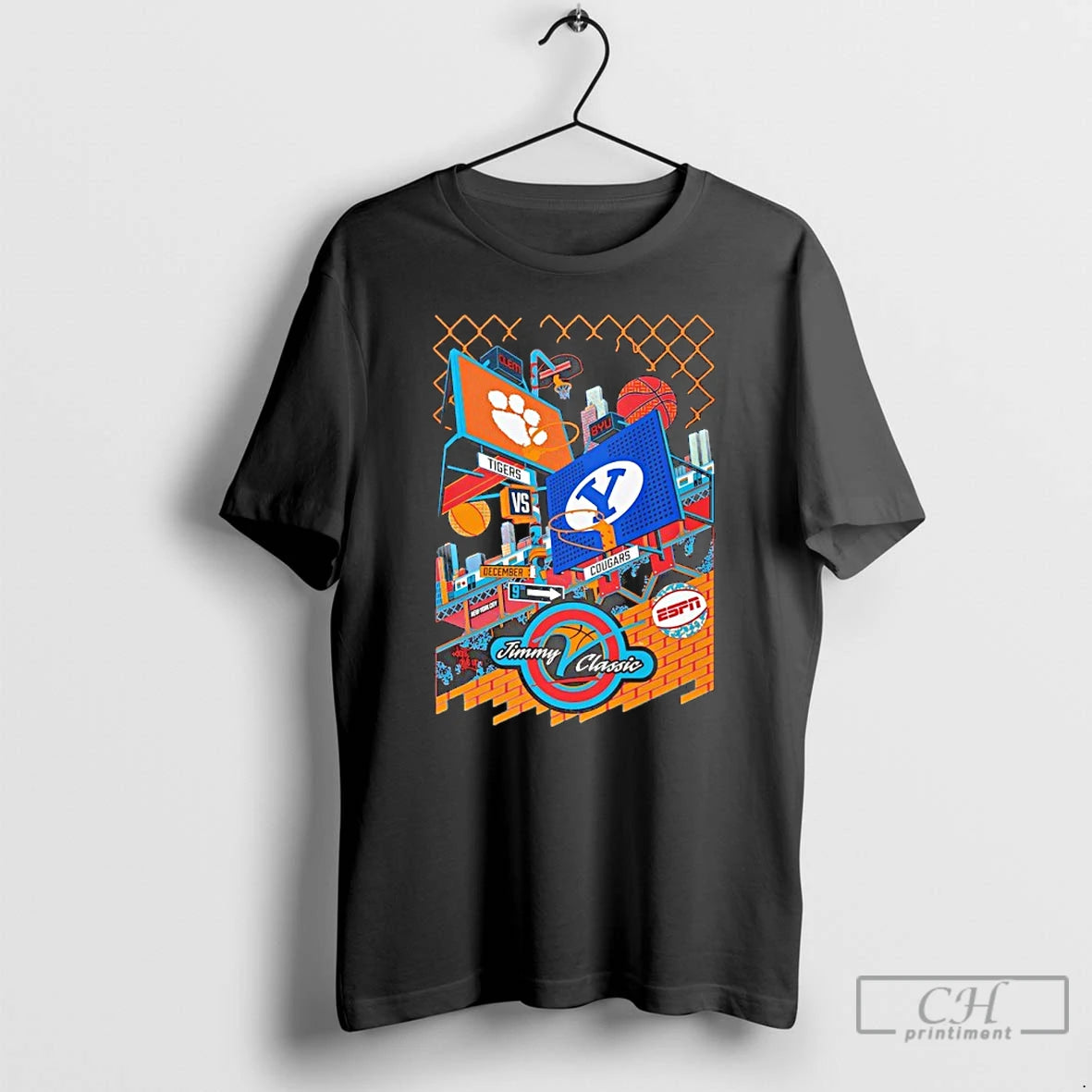 Classic Tigers Vs Cougars Jimmy V Classic Espn College Basketball 2025 T-Shirts, Hoodie, Sweatshirt | PodTeesHub.com