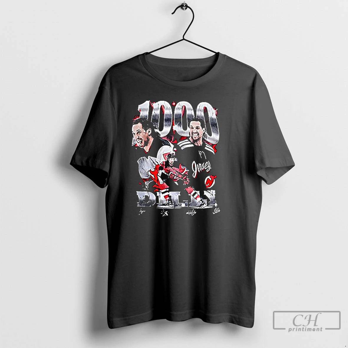 Classic Travis Zajac 1000 Games Nhl Graphic T-Shirts, Hoodie, Sweatshirt | PodTeesHub.com