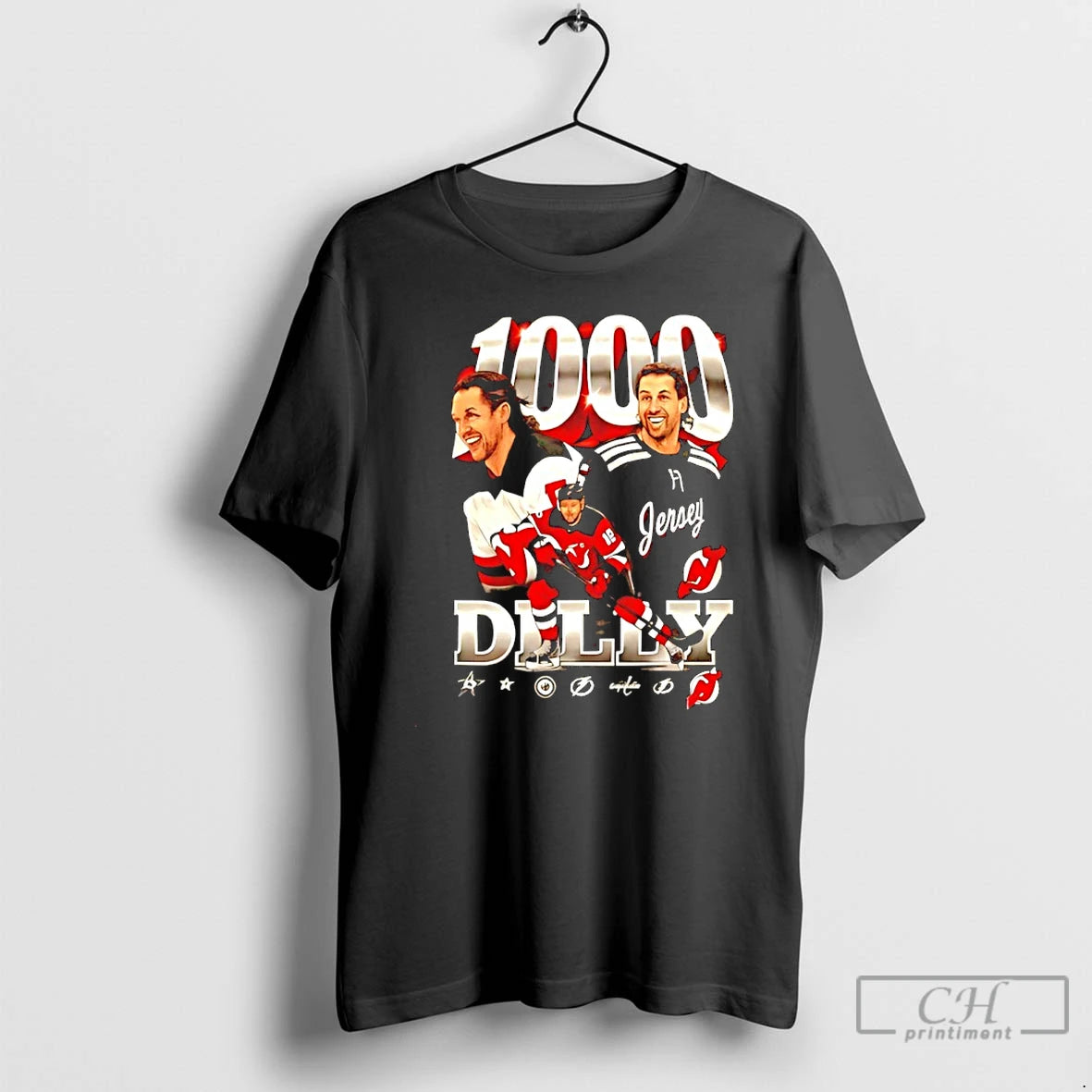 Classic Travis Zajac New Jersey Devils 1000 Games Dilly T-Shirts, Hoodie, Sweatshirt | PodTeesHub.com