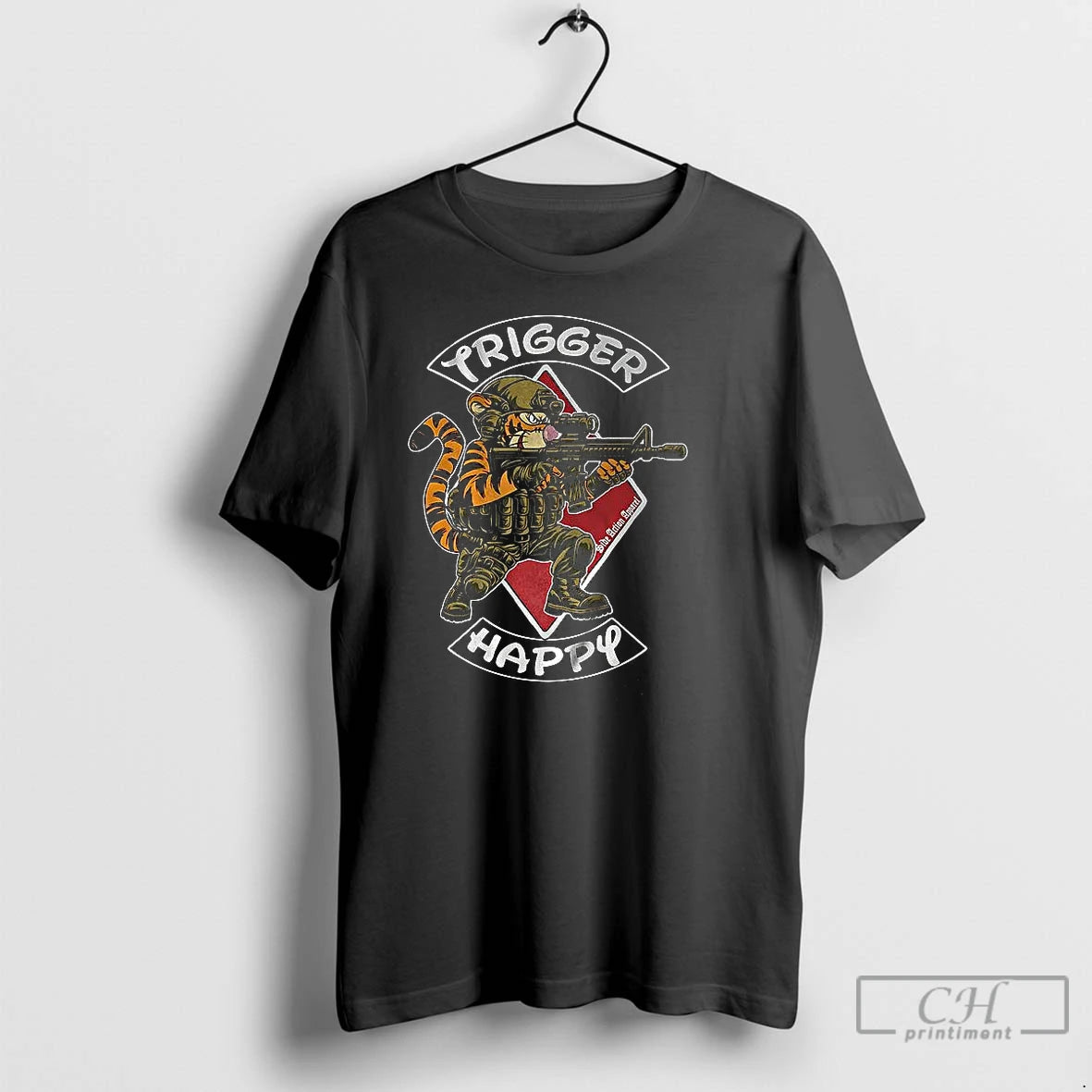 Classic Trigger Happy Tigger Pooh Soldier T-Shirts, Hoodie, Sweatshirt | PodTeesHub.com