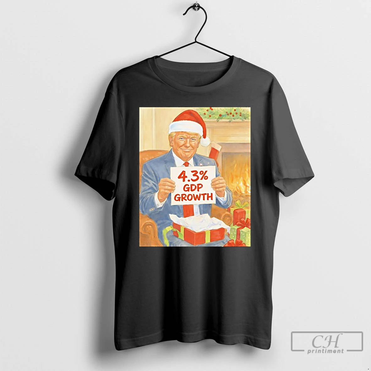 Classic Trump 43 Gdp Growth Christmas Came Early For All Americans T-Shirts, Hoodie, Sweatshirt | PodTeesHub.com