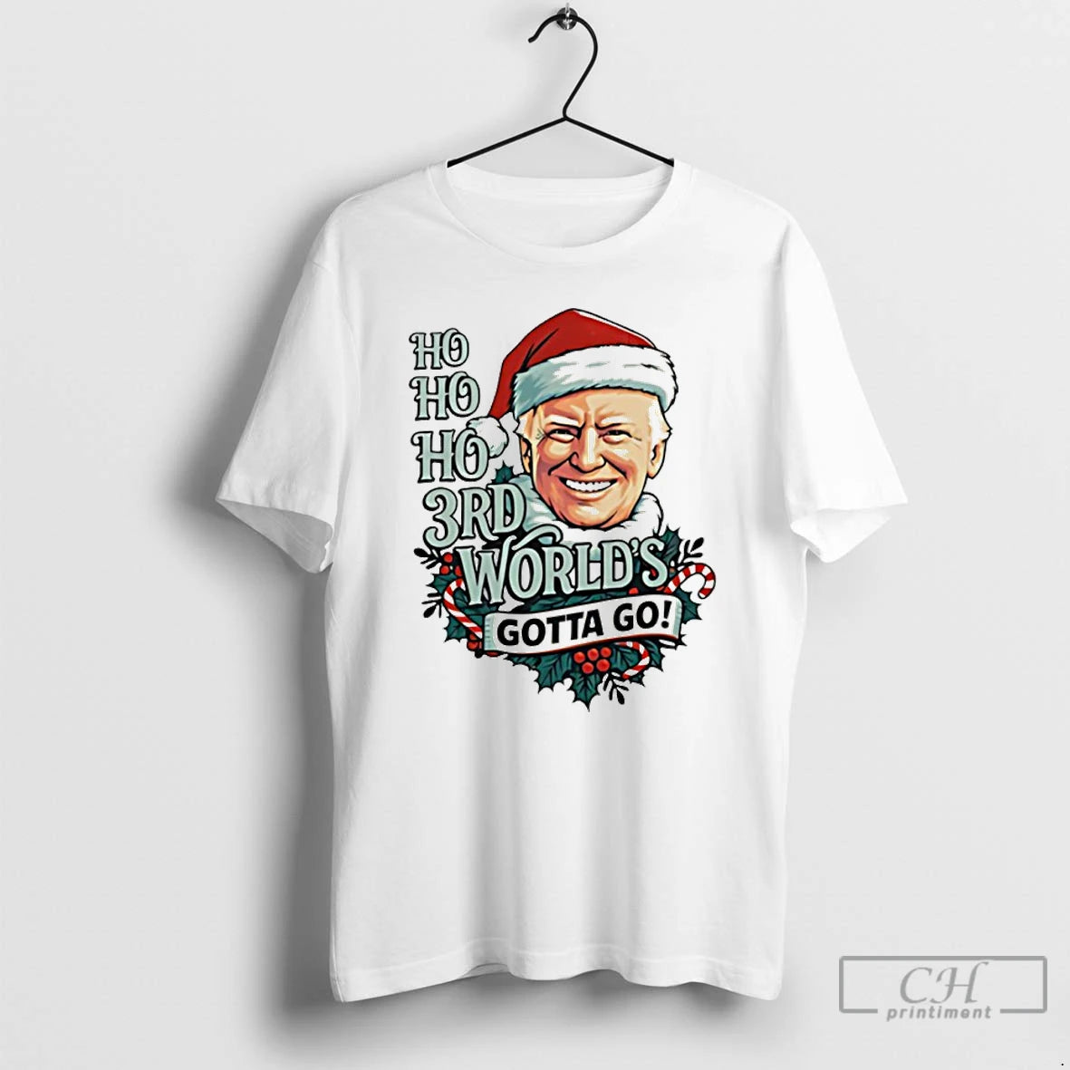 Classic Trump Santa Ho Ho Ho 3rd Worlds Gotta Go Christmas T-Shirts, Hoodie, Sweatshirt | PodTeesHub.com