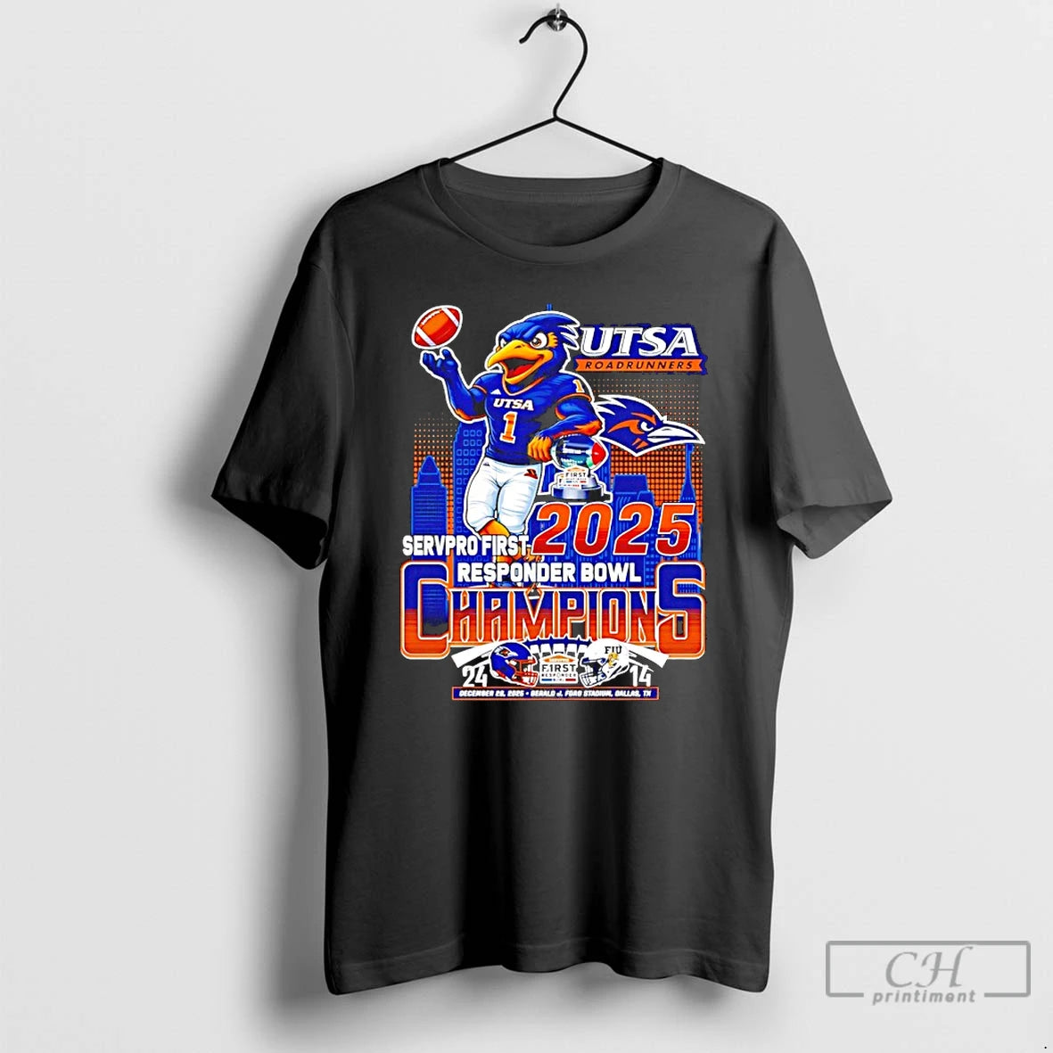 Classic Utsa Roadrunners 2025 Servpro First Responder Bowl Mascot T-Shirts, Hoodie, Sweatshirt | PodTeesHub.com