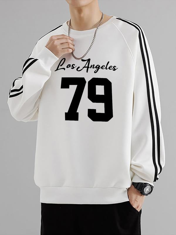 Classic Vintage Long Sleeve T-Shirt for Men & Women, Sporty Round Neck Design, Los Angeles Print, Fall Winter Casual Wear...