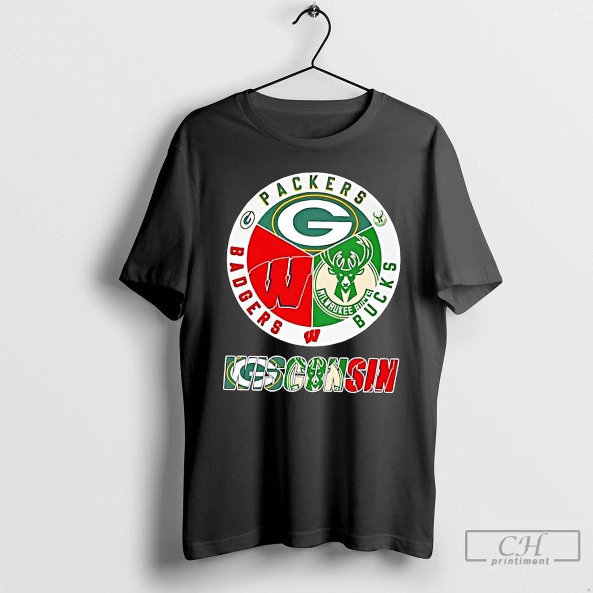 Classic Wisconsin City Sports Green Bay Packers Milwaukee Bucks X Wisconsin Badgers Logo T Shirts Hoodie, Sweatshirt
