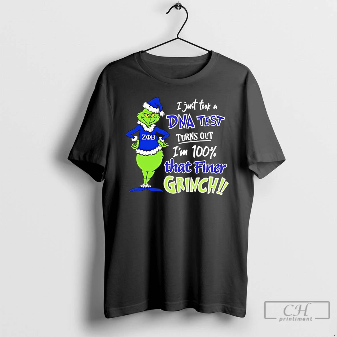 Classic Zeta Phi Beta Grinch Dna Test Reveal T-Shirts, Hoodie, Sweatshirt | PodTeesHub.com
