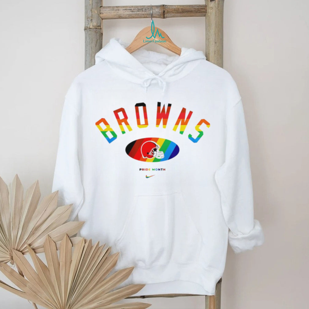 Cleveland Browns Pride Month Rainbow logo shirt