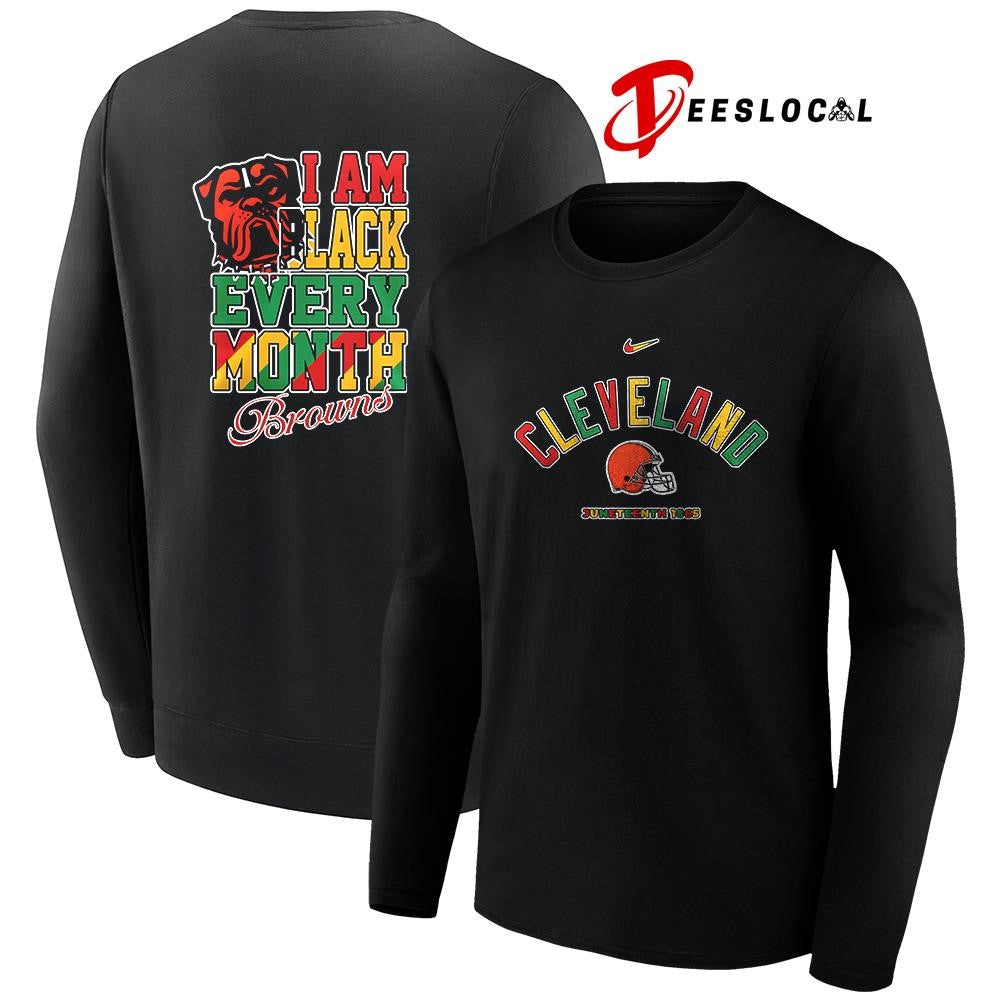 Cleveland Browns x Juneteeth 1865 I am black every month shirt