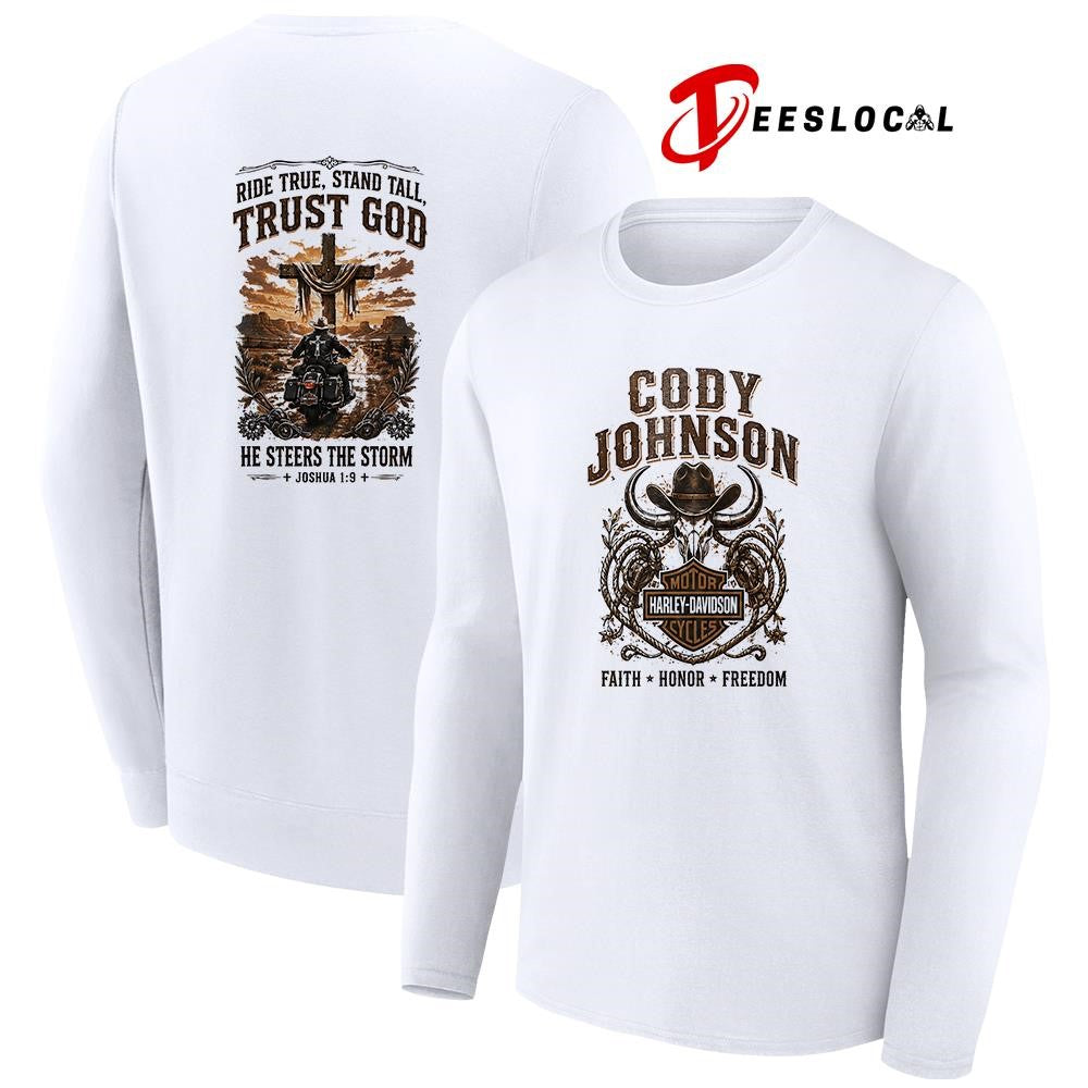 Cody Johnson faith honor freedom ride true stand tall trust God shirt