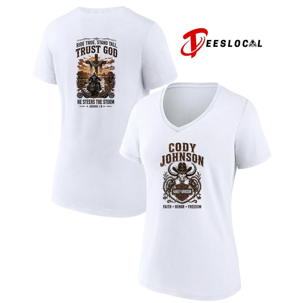 Cody Johnson faith honor freedom ride true stand tall trust God shirt