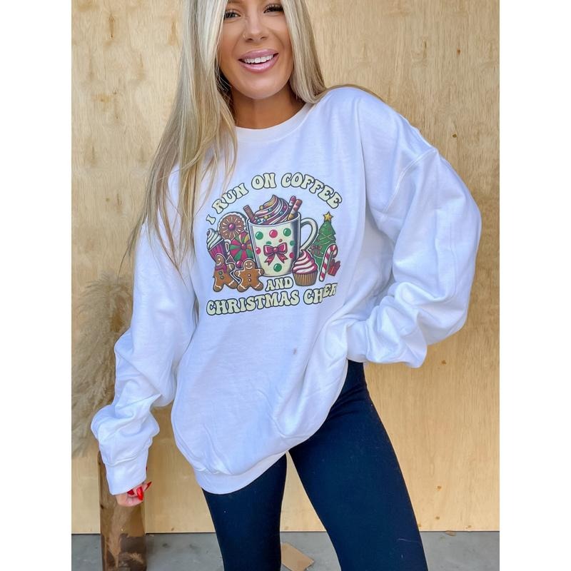 Coffee And Christmas Cheer Graphic Top T-Shirts, Hoodie, Sweatshirt | PodTeesHub.com