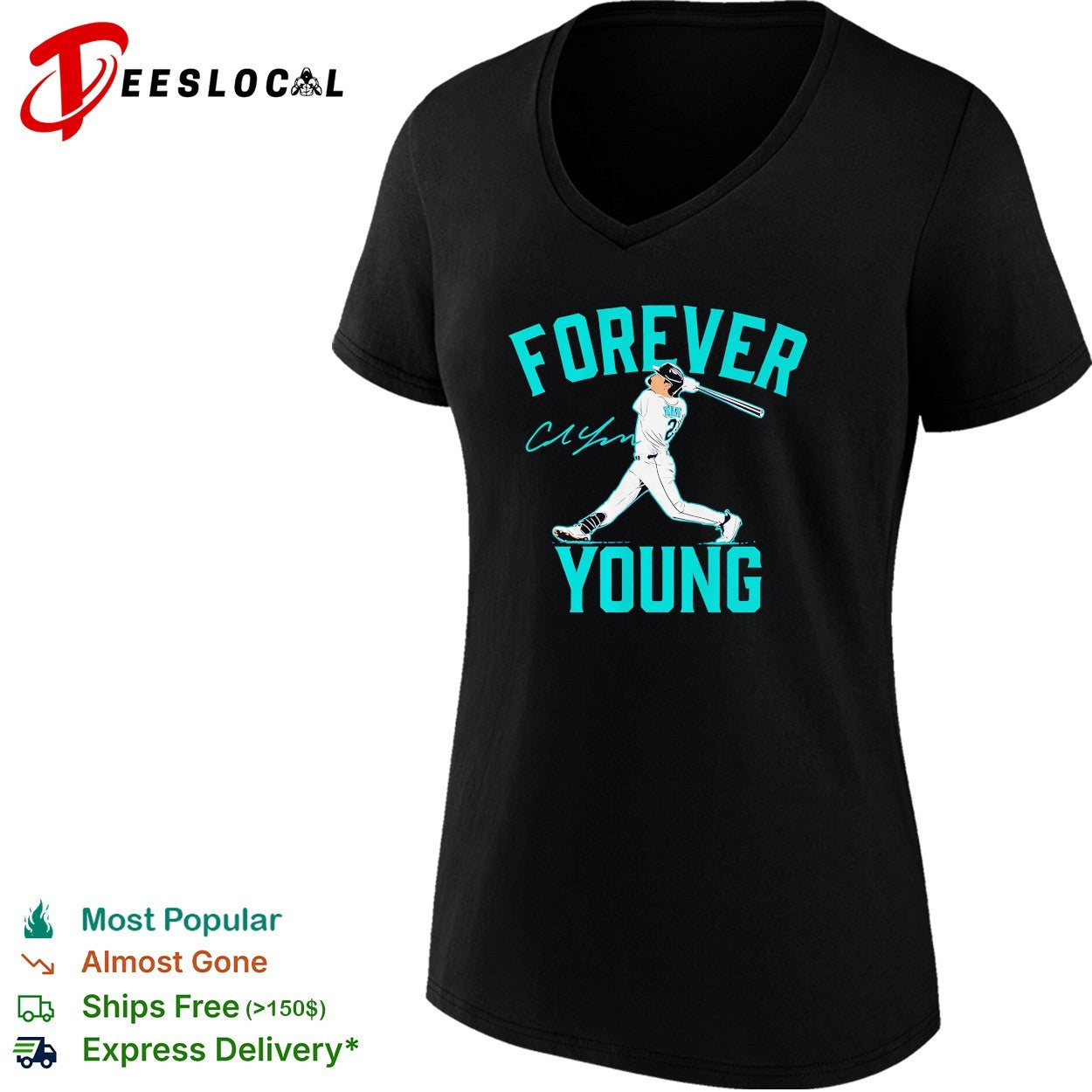 Cole Young Seattle Mariners baseball Forever Young signature shirt