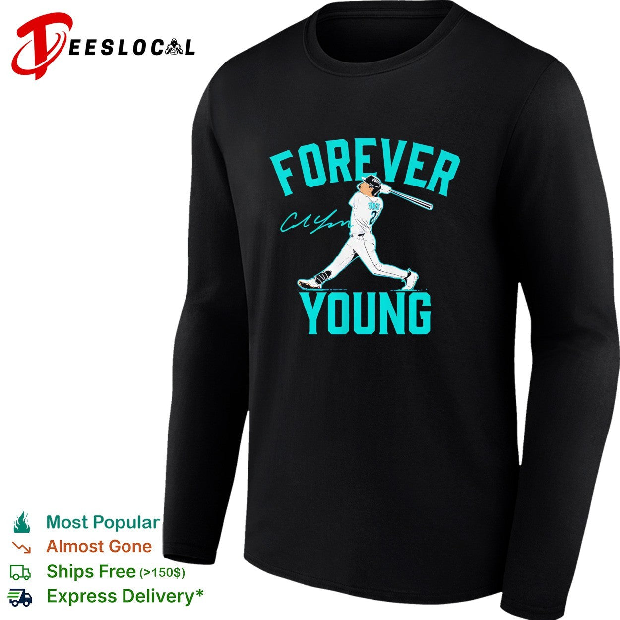 Cole Young Seattle Mariners baseball Forever Young signature shirt