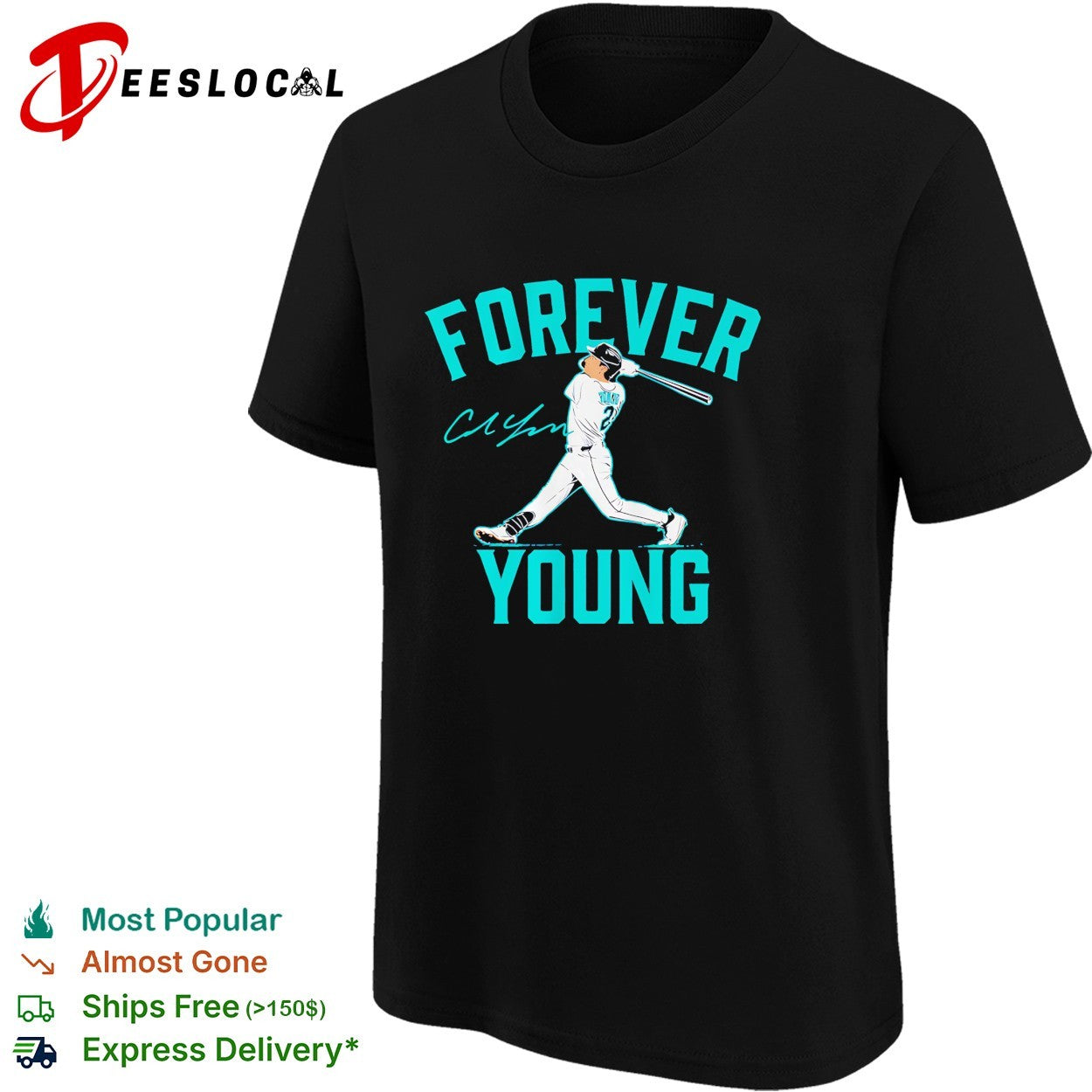 Cole Young Seattle Mariners baseball Forever Young signature shirt