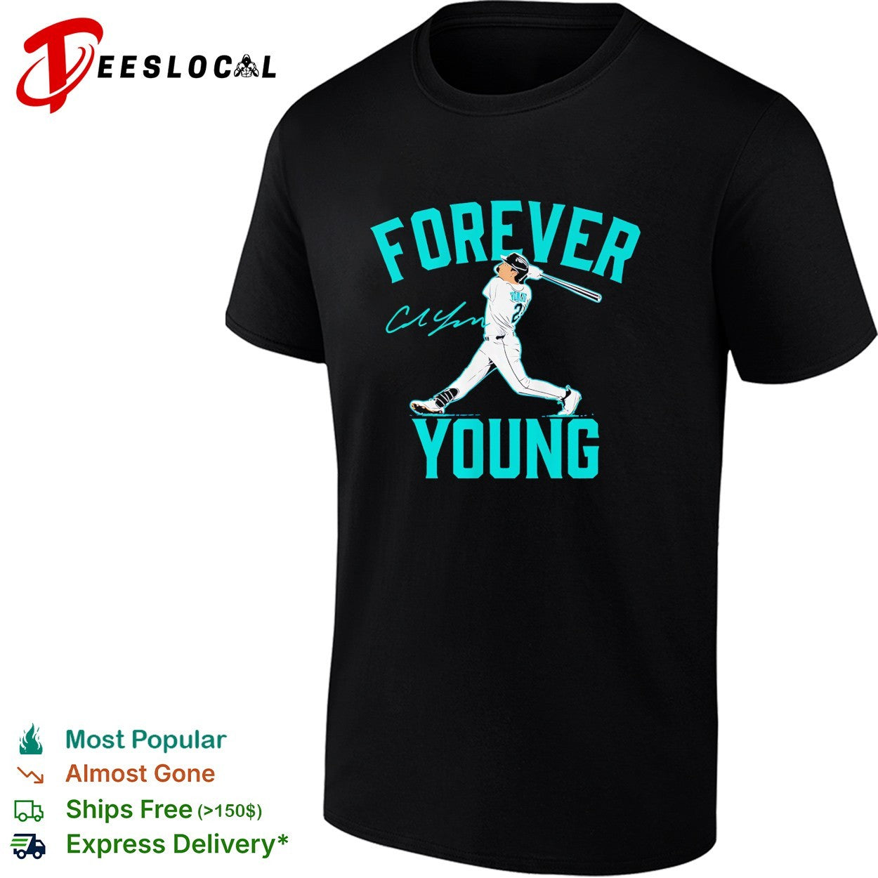 Cole Young Seattle Mariners baseball Forever Young signature shirt