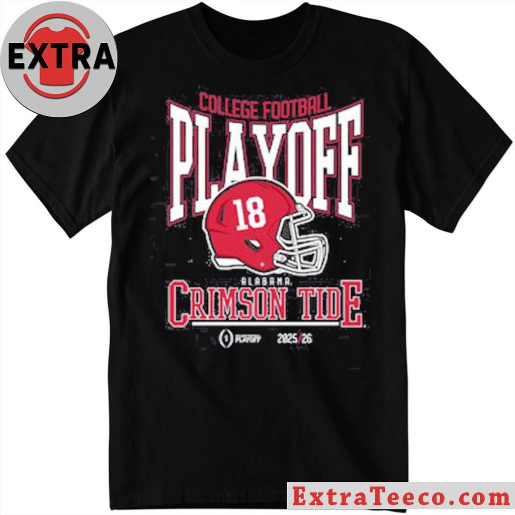 College Football Playoff 2025-26 Alabama Playoff Bound Helmet And Logo Shirt