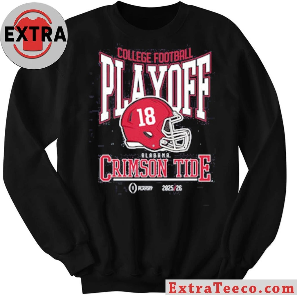 College Football Playoff 2025-26 Alabama Playoff Bound Helmet And Logo Shirt