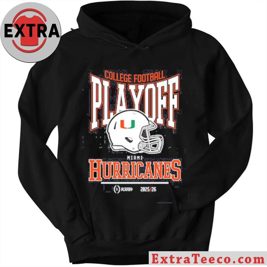 College Football Playoff 2025-26 Miami Playoff Bound Helmet And Logo Shirt