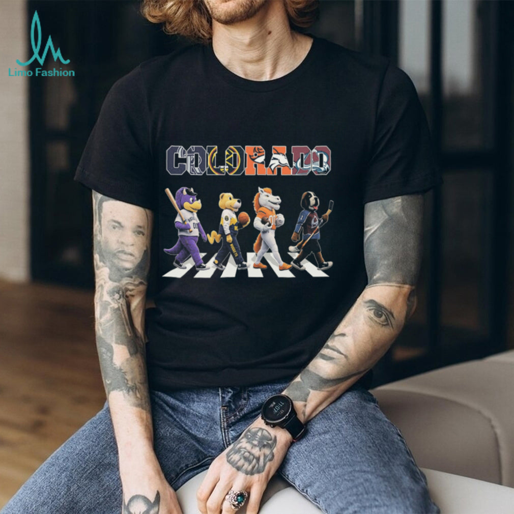 Colorado Sports Teams Mascot Abbey Road Collage Men Women Fans Shirt