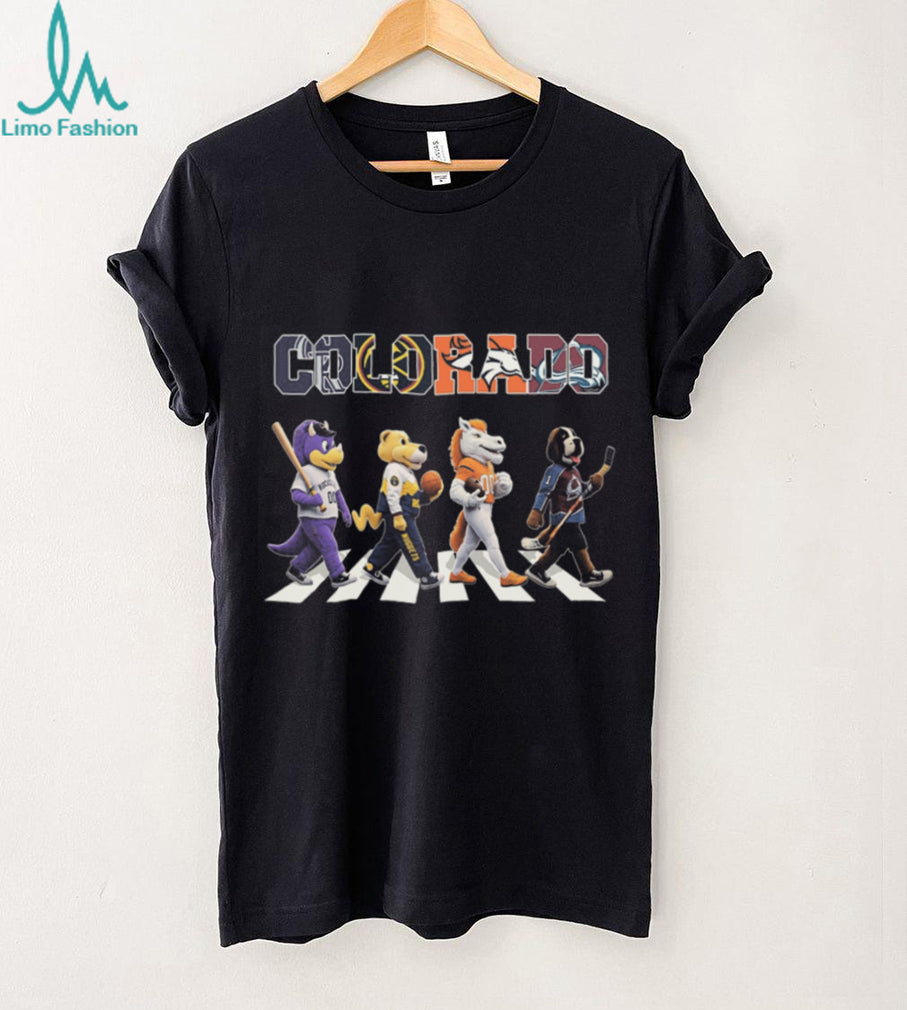 Colorado Sports Teams Mascot Abbey Road Collage Men Women Fans Shirt
