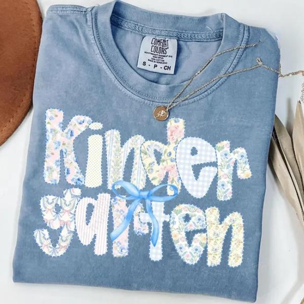 Comfort Color Kindergarten Teacher Shirt, Kindergarten Shirt, Kinder Crew, Kinder Garten Teacher Back to School Shirts...