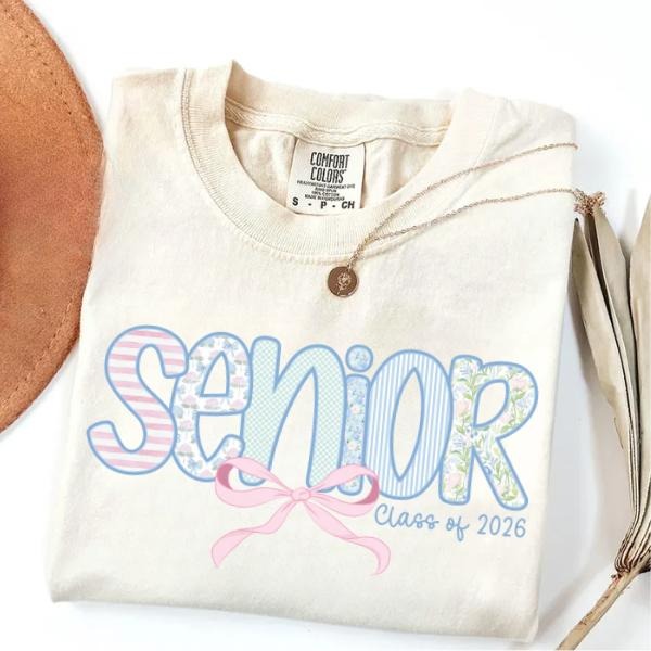 Comfort Colors 2026 Senior Shirt, Gift Class of 2026 Senior Coquette TShirt, Back to School Tee Hoodie, Sweatshirt