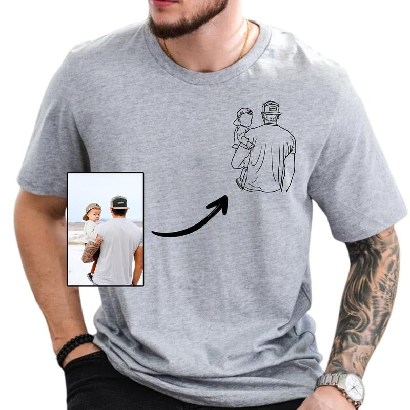 Comfort Colors Custom Photo Shirt For Dad, Fathers Day Gifts, Personalized Dad Portrait Shirt, Dad Birthday Gifts, Gift...