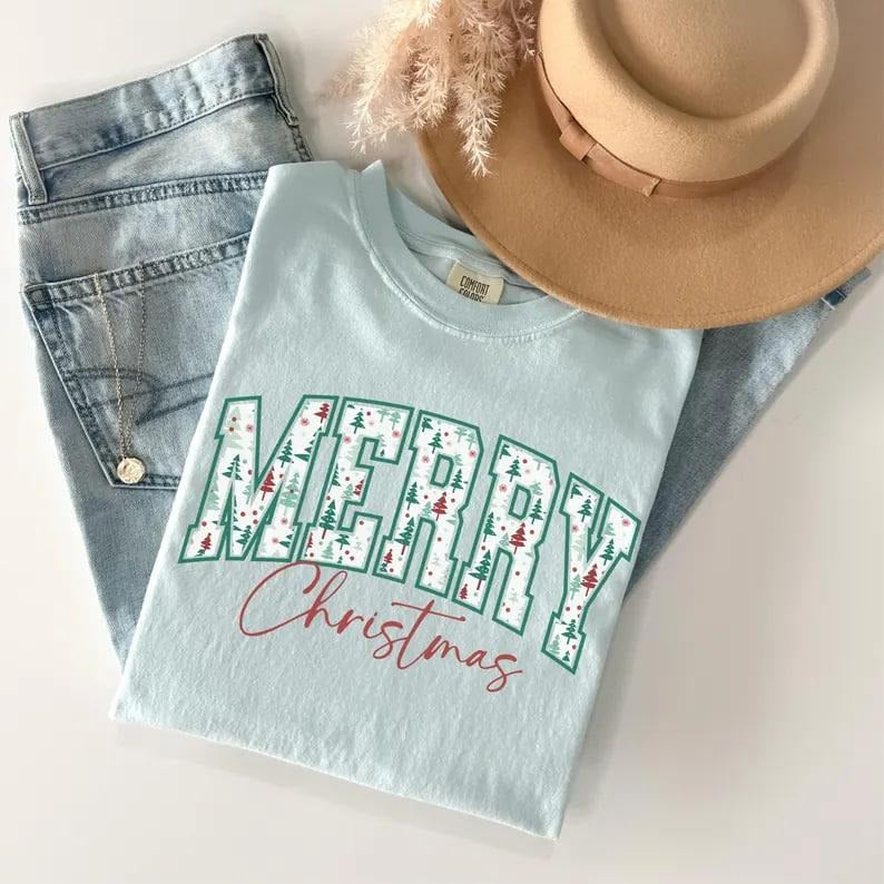 Comfort Colors Merry Christmas shirt