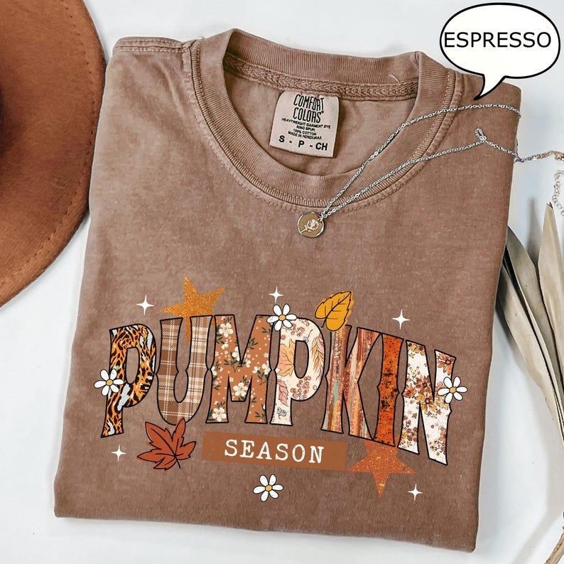 Comfort Colors Pumpkin Season T-Shirt, Autumn Fall Shirt, Thanksgiving Shirt, Fall Pumpkin Shirt Hoodie, Sweatshirt