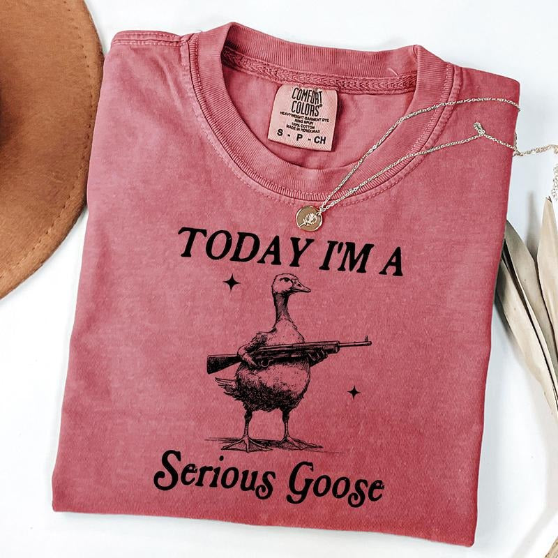 Comfort Colors Today I'm A Serious Goose Shirt, Serious Goose Shirt, Sarcastic T-Shirt, Funny Meme Shirt, Animal T-Shirt,...