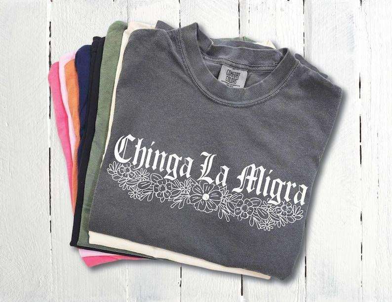 Comfort color Anti ICE Shirt, Chinga La Migra Shirt, Abolish ICE tee, Anti Deportations, Human Rights Mexican Pride...