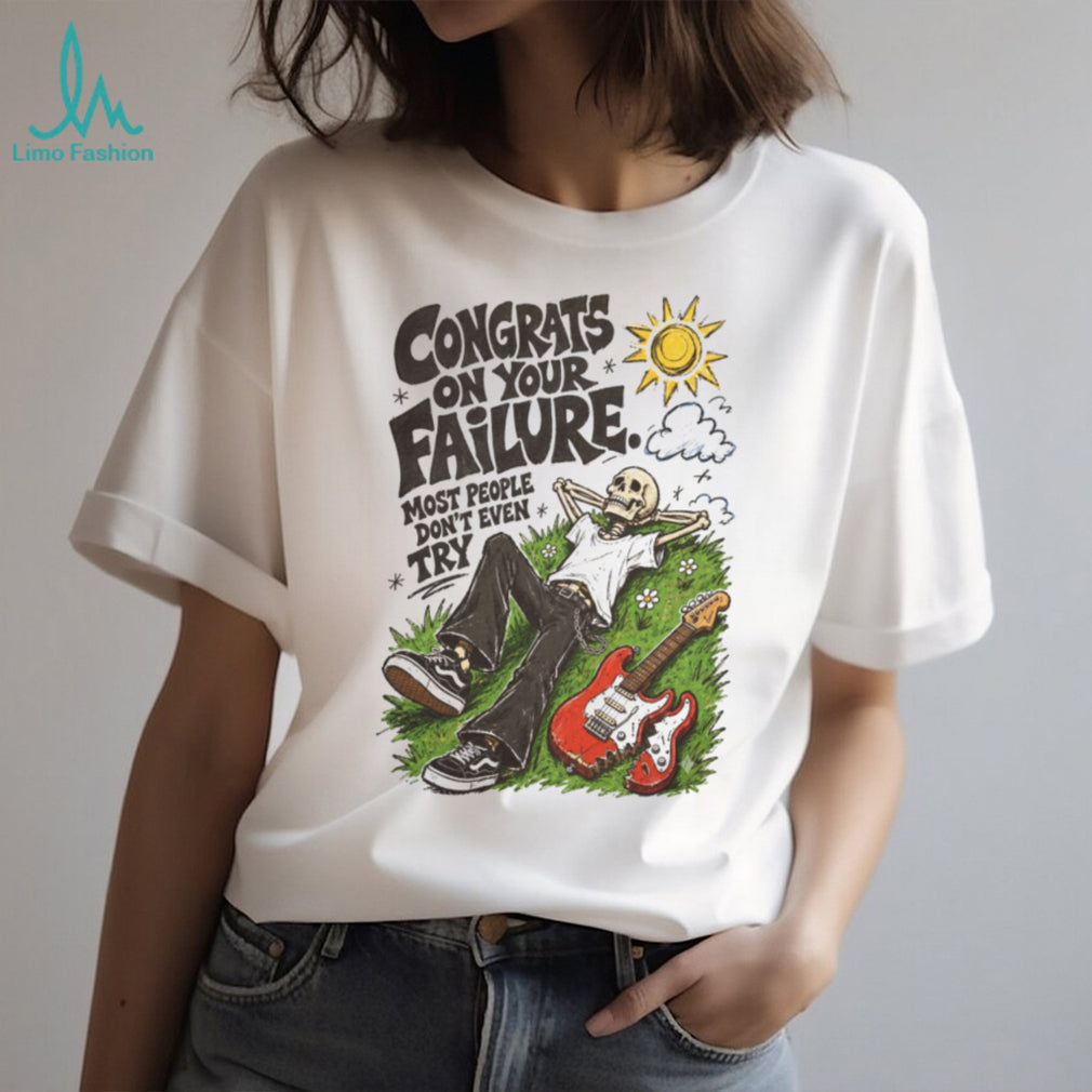 Congrats On Your Failure Skeleton Guitarist Indie T Shirt