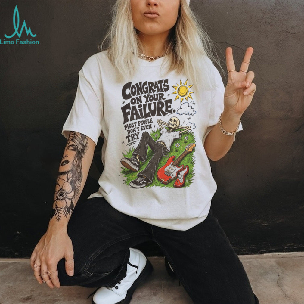 Congrats On Your Failure Skeleton Guitarist Indie T Shirt