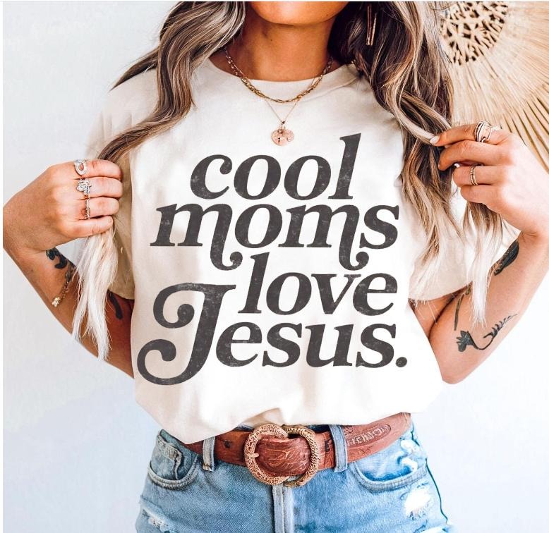 Cools Mom Love Jesus Unisex T-shirt, Retro Jesus Christian Bible Verse Tee, Faith Trendy Christian Mom Gifts Hoodie,...