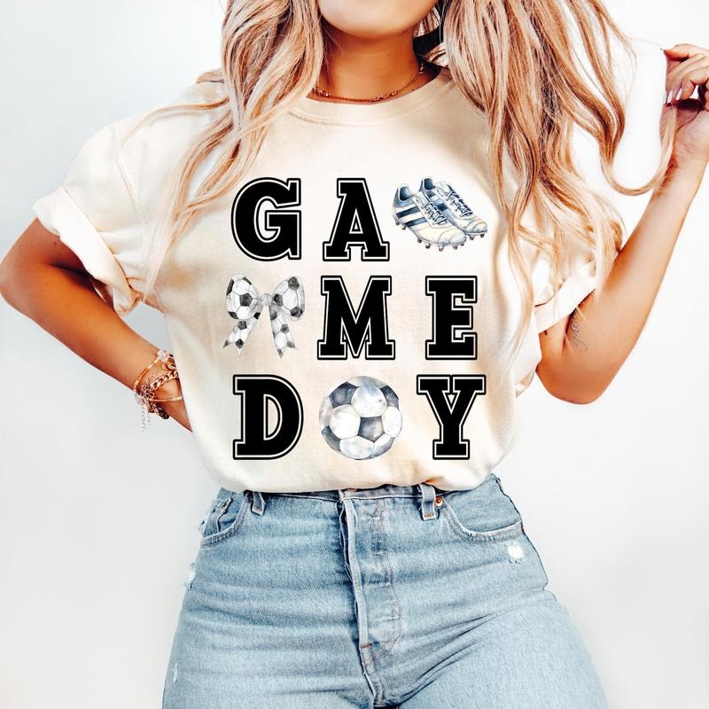 Coquette Soccer T-Shirt, Game Day T-Shirt, Soccer Mama T-Shirt, Soccer Mom T-Shirt, Sports T-Shirt Hoodie, Sweatshirt
