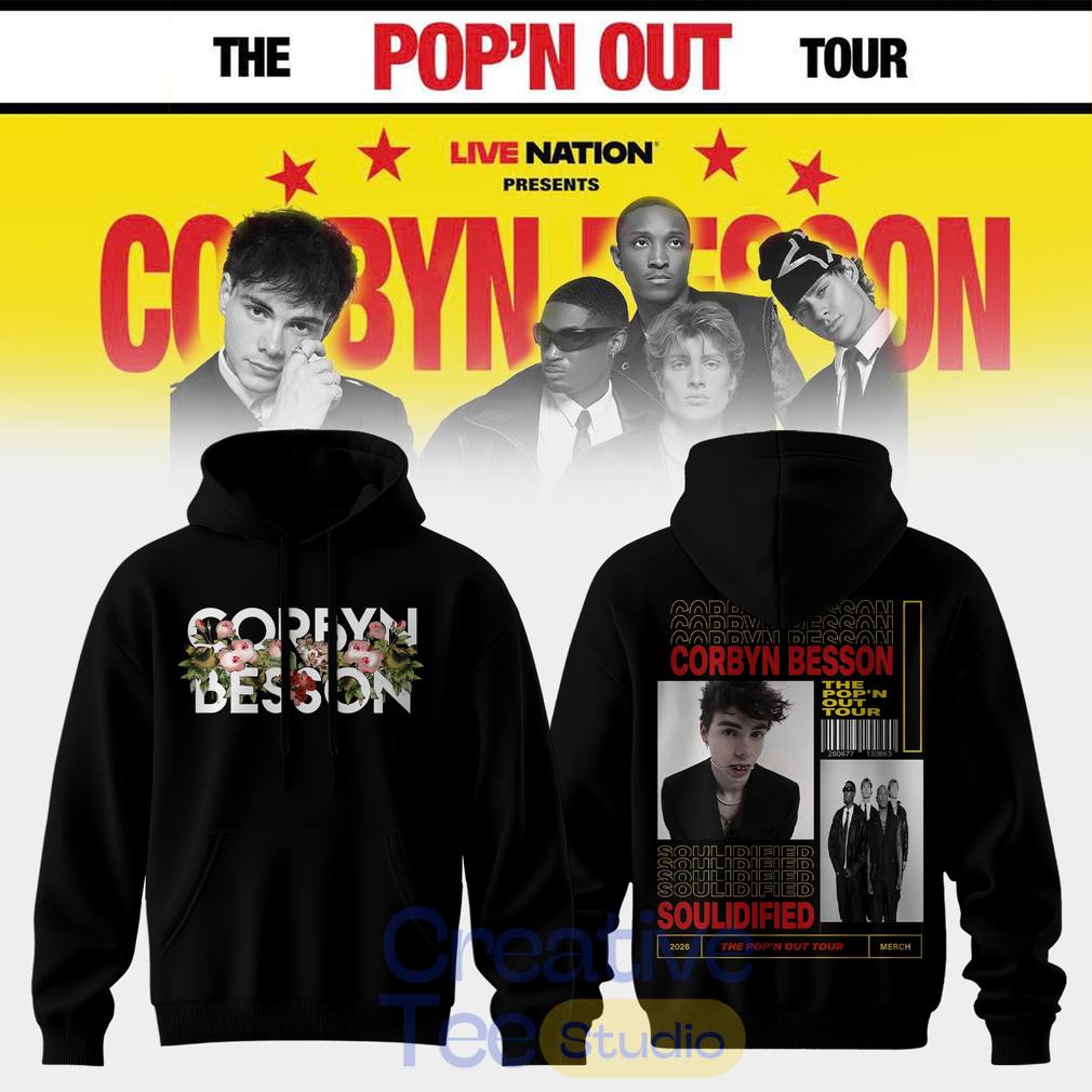 Corbyn Besson x Soulidified The Pop’n Out Tour 2026 Midnight Bloom Letter Hoodie