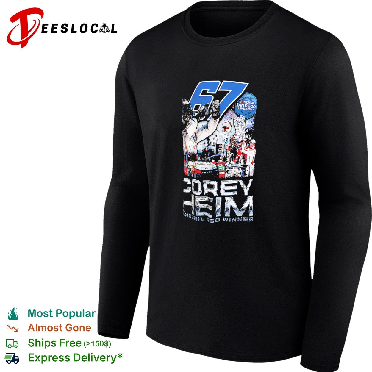 Corey Heim 67 NASCAR San Diego Weekend Manduril 250 Winner Toyota Camry Racing shirt
