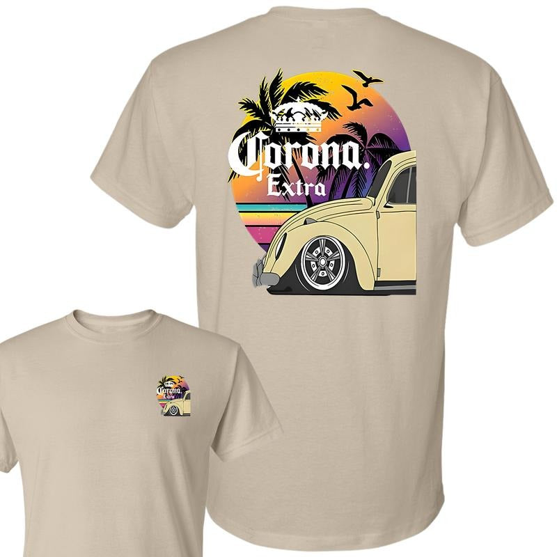 Corona Extra Beach T-shirt, Unisex T-Shirt, Full Color, For Men, For Women Hoodie, Sweatshirt | PodTeesHub.com