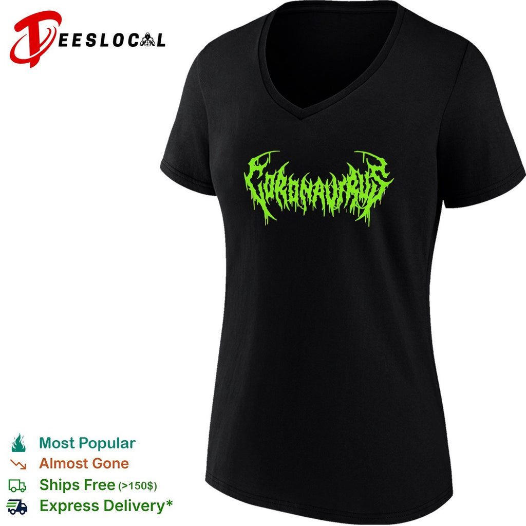 Coronavirus metal logo shirt