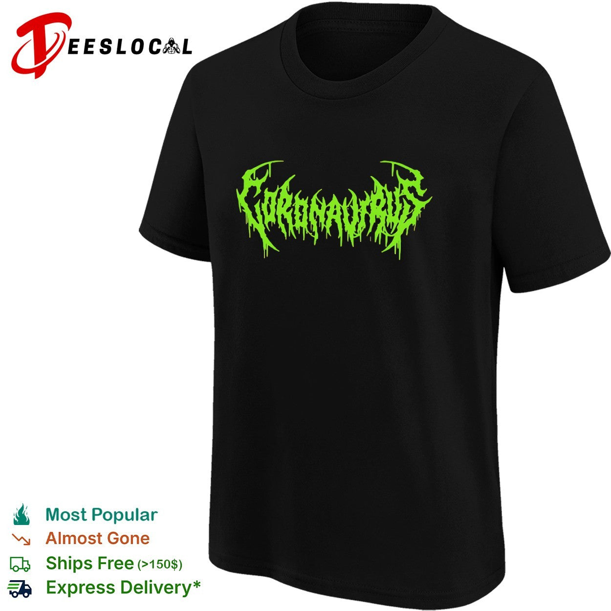 Coronavirus metal logo shirt