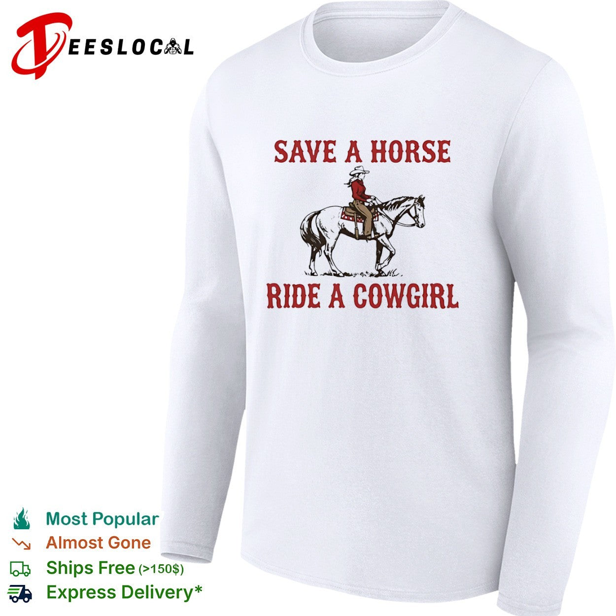 Country save a horse ride a cowgirl horse rider shirt