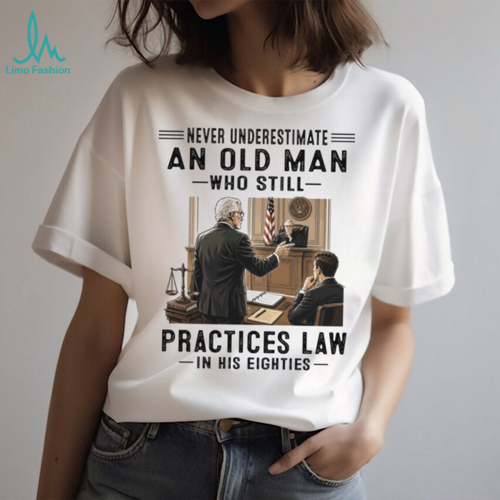 Courtroom Lawyer Man Eighties Attorney Retirement Shirt