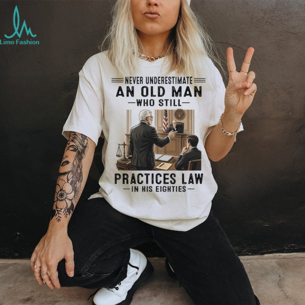 Courtroom Lawyer Man Eighties Attorney Retirement Shirt