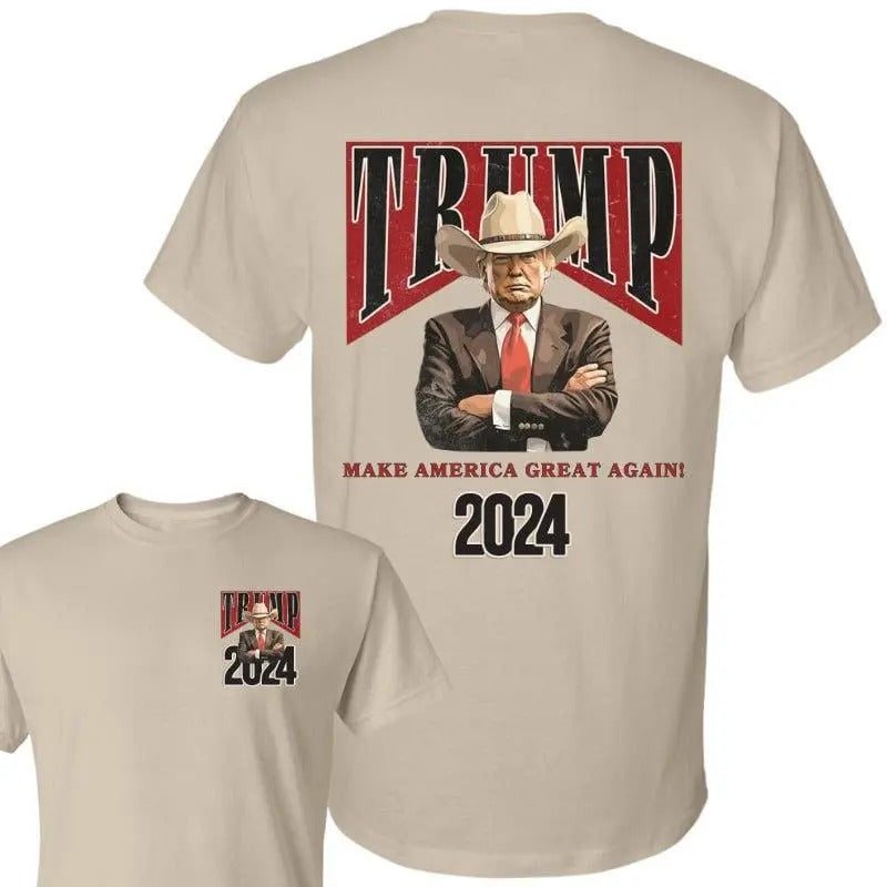Cowboy Western Make America Great Trump Daddy New T-shirt - 2 Sided - Unisex - Multiple Style Options - Celebrity Style