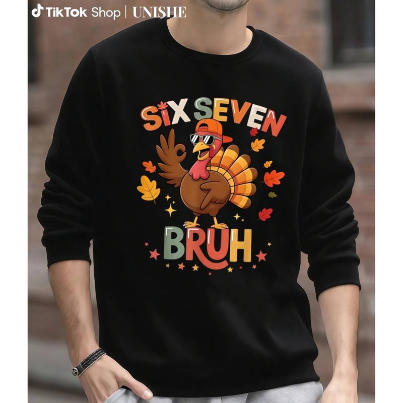 Cozy Thanksgiving Bruh 67 Turkey Funny Long Sleeve Sweatshirt T-Shirts, Hoodie | PodTeesHub.com