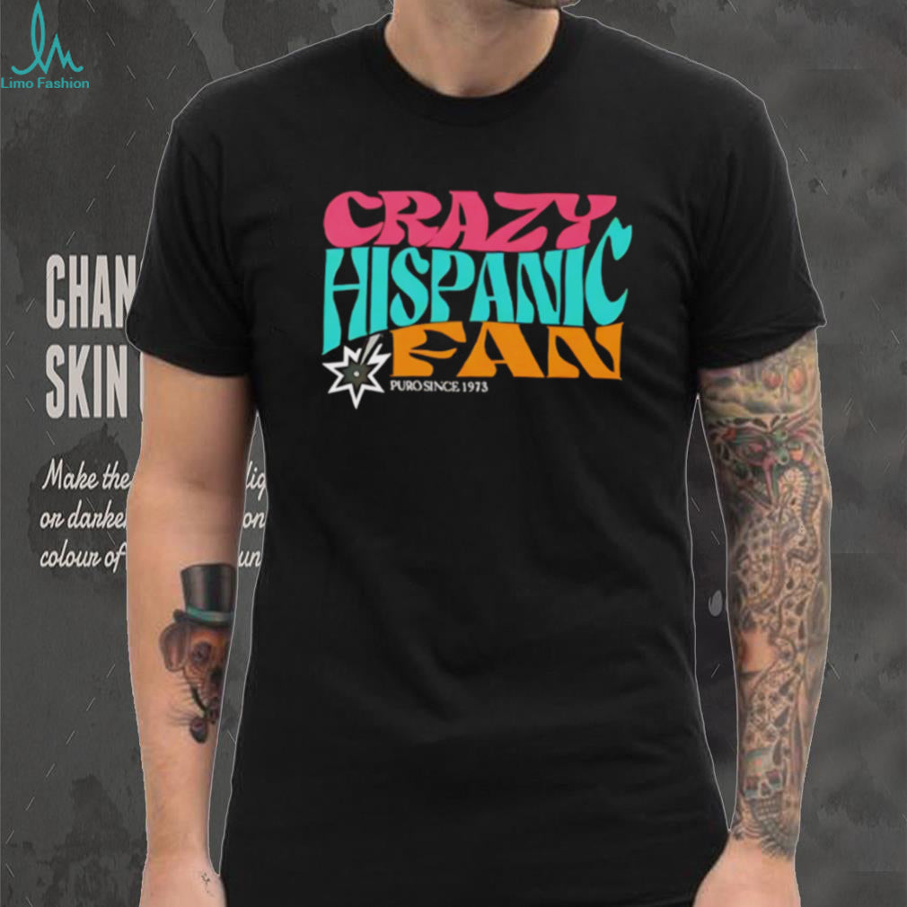 Crazy Hispanic Fan Retro Typography T Shirt